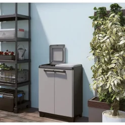 Prullenbakken-Keter Split Premium Recycling Kliko - Vuilbakken buiten - 2x110L
