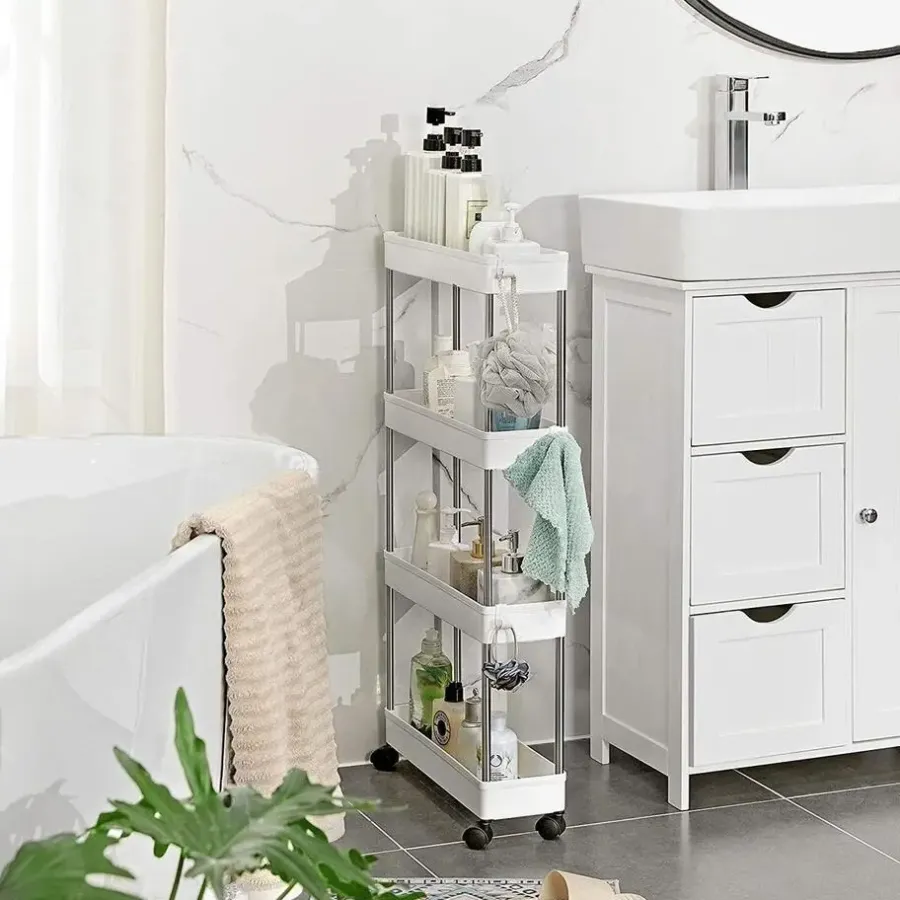 Parya Home Keuken trolley met 4 etages - Wit