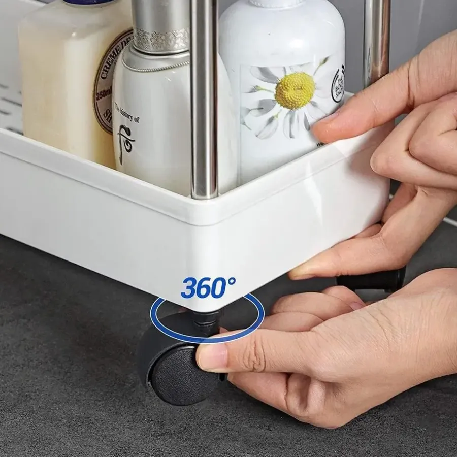 Parya Home Keuken trolley met 4 etages - Wit
