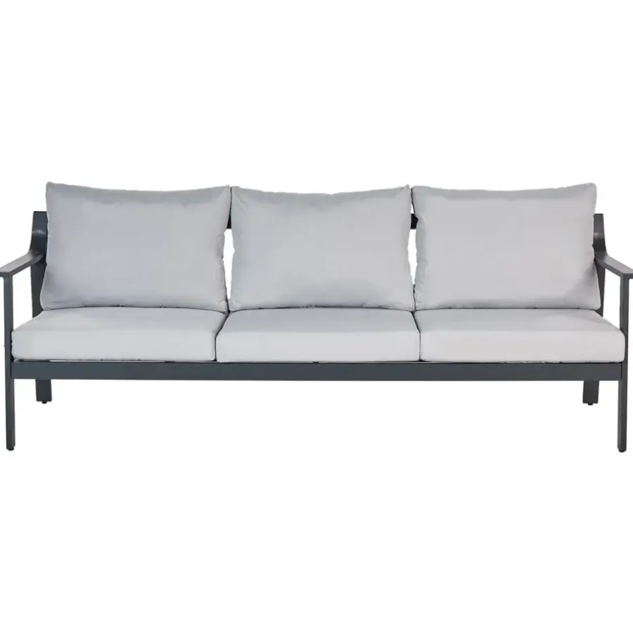 Loungebanken-Leen Bakker KIATO - Tuinbank 3-zits - Lichtgrijs - Aluminium
