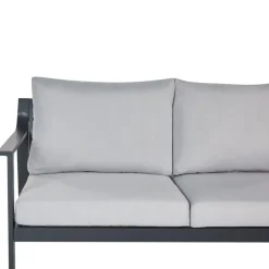 Loungebanken-Leen Bakker KIATO - Tuinbank 3-zits - Lichtgrijs - Aluminium