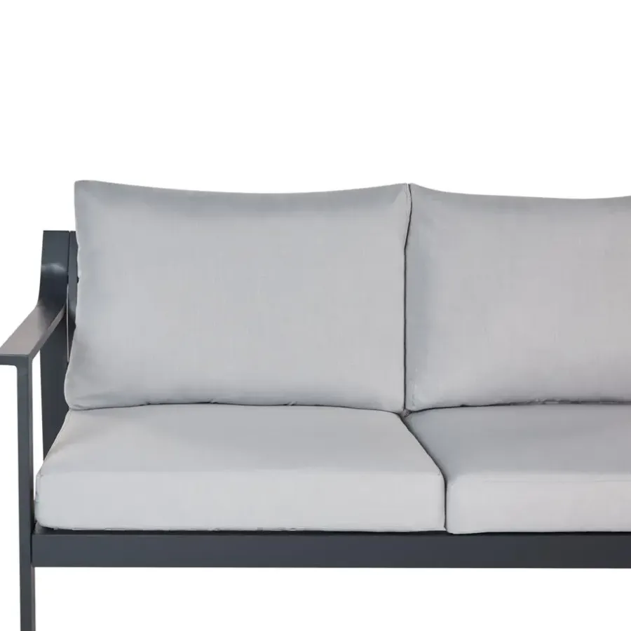 Loungebanken-Leen Bakker KIATO - Tuinbank 3-zits - Lichtgrijs - Aluminium