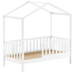 Kinderbedden-Vipack Kinderbed Dallas - 70x140 cm - Wit/massief grenen