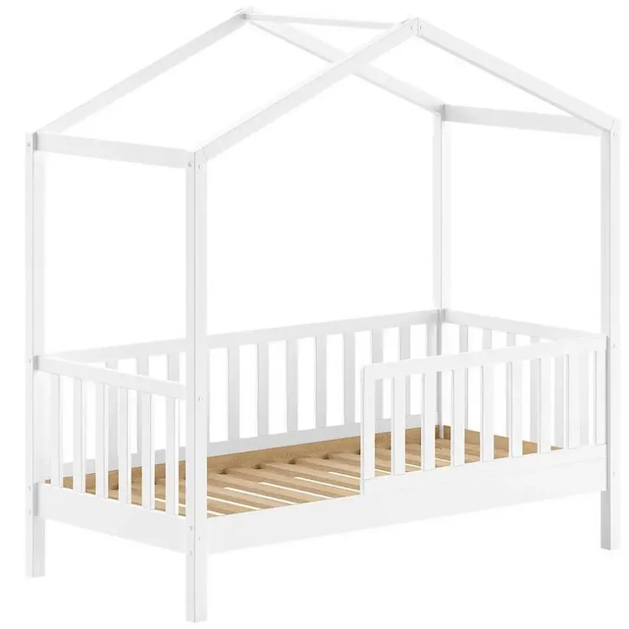 Kinderbedden-Vipack Kinderbed Dallas - 70x140 cm - Wit/massief grenen