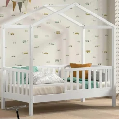 Kinderbedden-Vipack Kinderbed Dallas - 70x140 cm - Wit/massief grenen