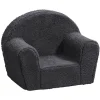 Fauteuils-Leen Bakker Kinderstoel Louise - teddy - antraciet