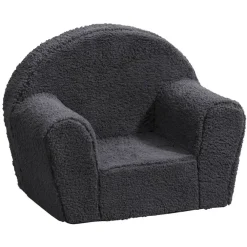 Fauteuils-Leen Bakker Kinderstoel Louise - teddy - antraciet