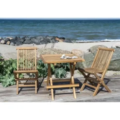House Nordic Kinderstoel Naturel Teakhout - Zithoogte 33cm - Toledo - Set van 2