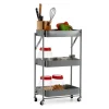 Trolleys-Kinvara Keuken/badkamer trolley - L45 x B30 x H78 cm - grijs - metaal