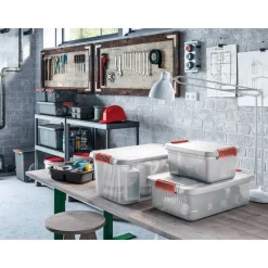 Opbergboxen-Kis K Latch Opbergbox M - 28L - transparant