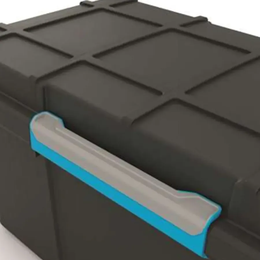 Opbergboxen-KIS Scuba Opbergbox L - 80L - zwart/blauwe clips