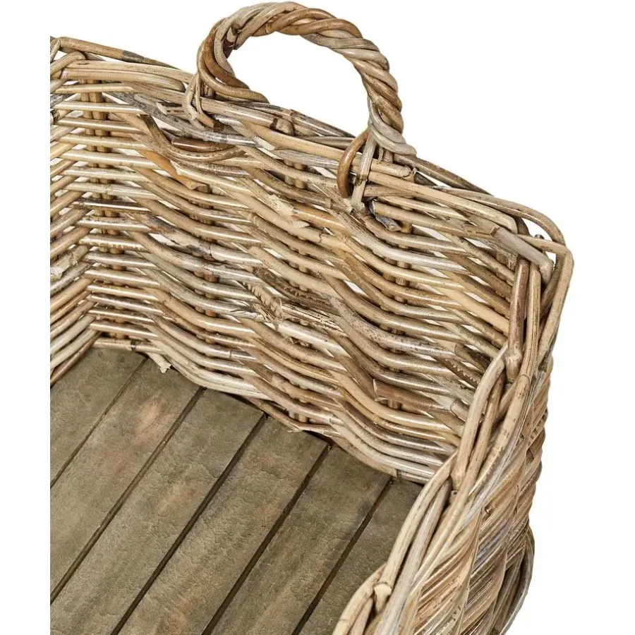 Opbergmanden-Beliani KITIM - Manden set - Natuurlijk - Rotan