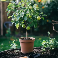 Bomen-Plant in a Box Klassieke Appelmix - Set van 2 - Malus - Hoogte 60-70cm - ⌀17cm