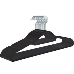 Merkloos Kledinghangers - antislip - 20 stuks - zwart