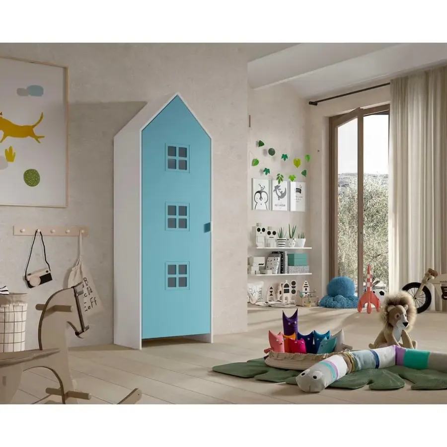 Vipack Kledingkast Casami Bruges - 58x37x172 cm - Blauw
