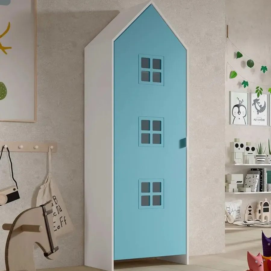 Vipack Kledingkast Casami Bruges - 58x37x172 cm - Blauw