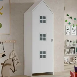 Kinderkledingkasten-Vipack Kledingkast Casami Bruges - 58x37x172 cm - Wit
