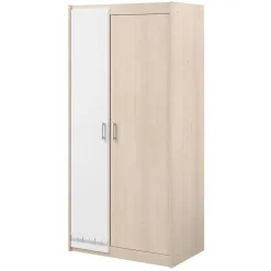 Leen Bakker Kledingkast Charly 2-deurs - acaciakleur - 180x85x52 cm