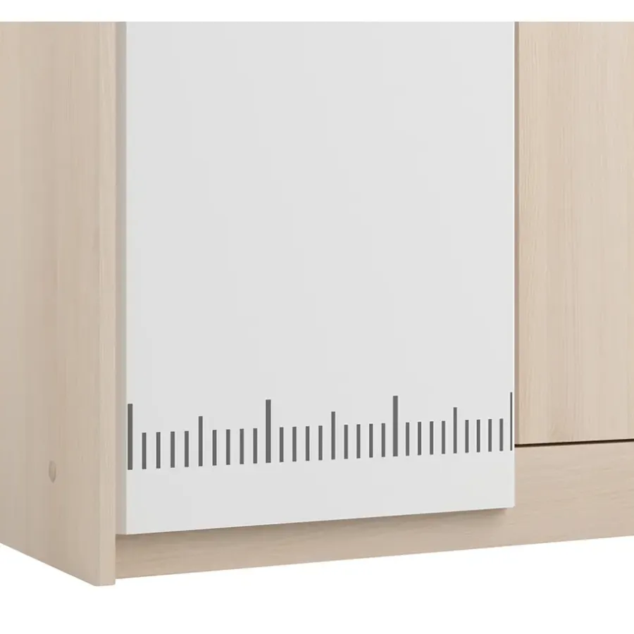 Leen Bakker Kledingkast Charly 2-deurs - acaciakleur - 180x85x52 cm