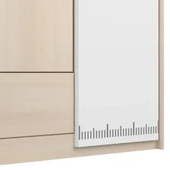 Draaideurkasten-Leen Bakker Kledingkast Charly 3-deurs - acaciakleur - 180x112x52 cm