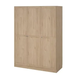 Kledingkasten|Kledingkasten-Leen Bakker Kledingkast Lynn 3-deurs - eikenkleur - 200x147x62 cm