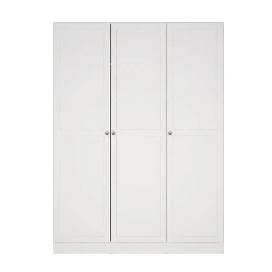 Kledingkasten|Kledingkasten-Leen Bakker Kledingkast Lynn 3-deurs - wit - 200x147x62 cm