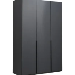 Leen Bakker Kledingkast Milaan 3-deurs- grafiet - 208x135x58 cm