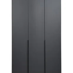 Leen Bakker Kledingkast Milaan 3-deurs- grafiet - 208x135x58 cm