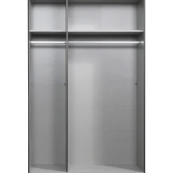 Leen Bakker Kledingkast Milaan 3-deurs- grafiet - 208x135x58 cm