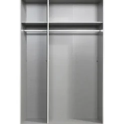Leen Bakker Kledingkast Milaan 3-deurs- wit - 208x135x58 cm