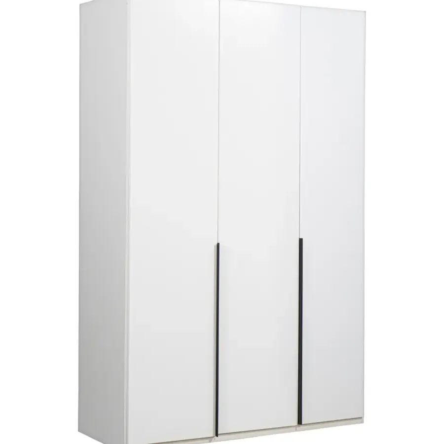 Leen Bakker Kledingkast Milaan 3-deurs - wit - 236x135x58 cm