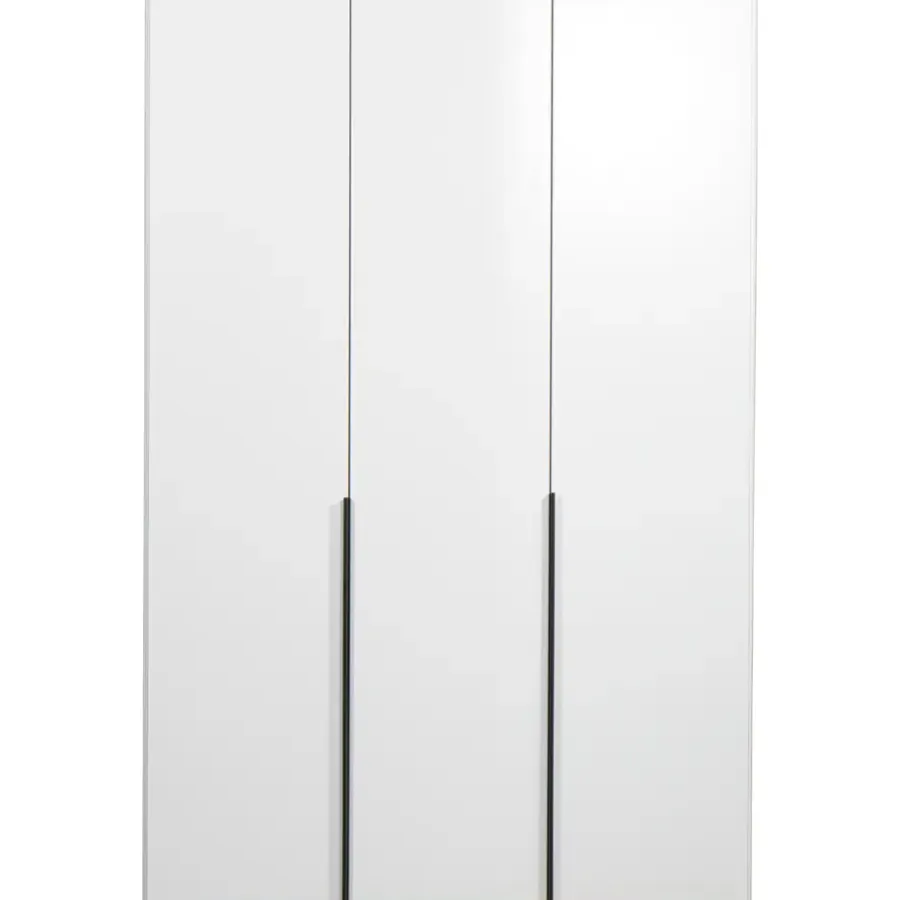 Leen Bakker Kledingkast Milaan 3-deurs - wit - 236x135x58 cm