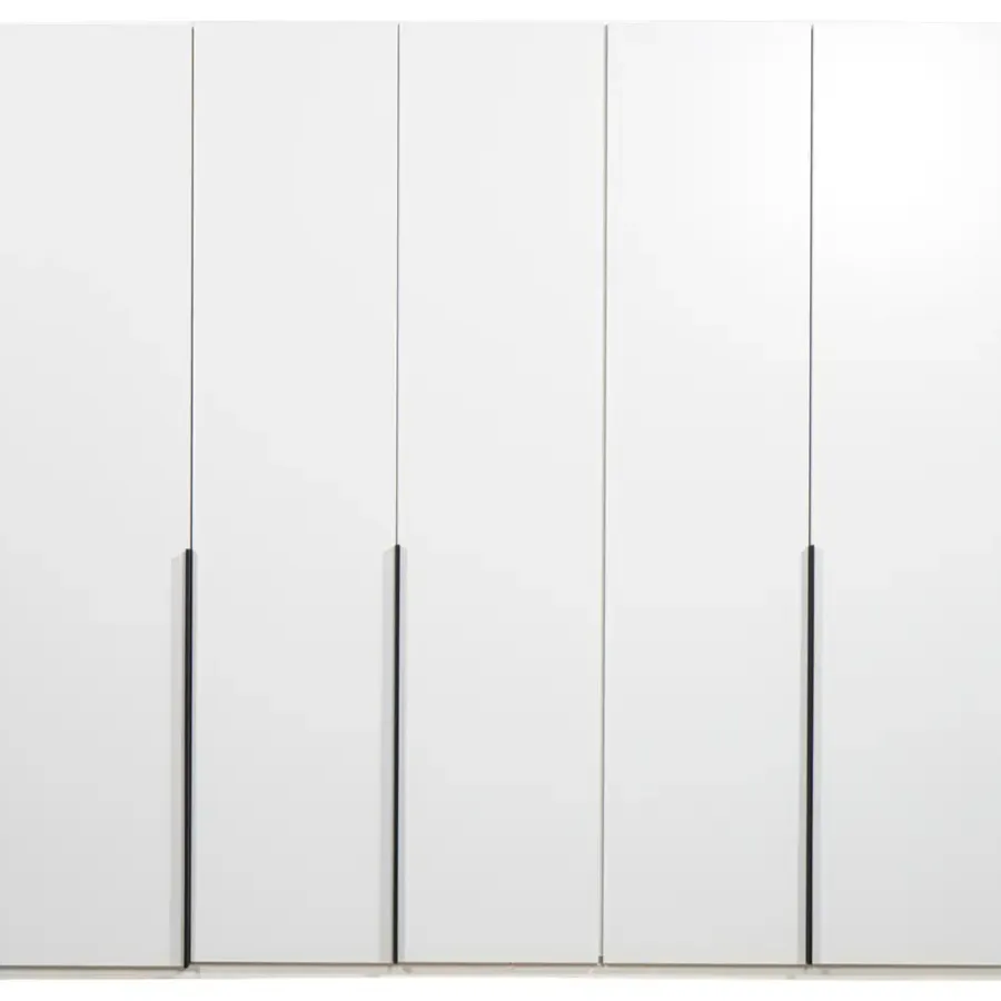 Kledingkasten|Kledingkasten-Leen Bakker Kledingkast Milaan 5-deurs - wit - 208x225x58 cm