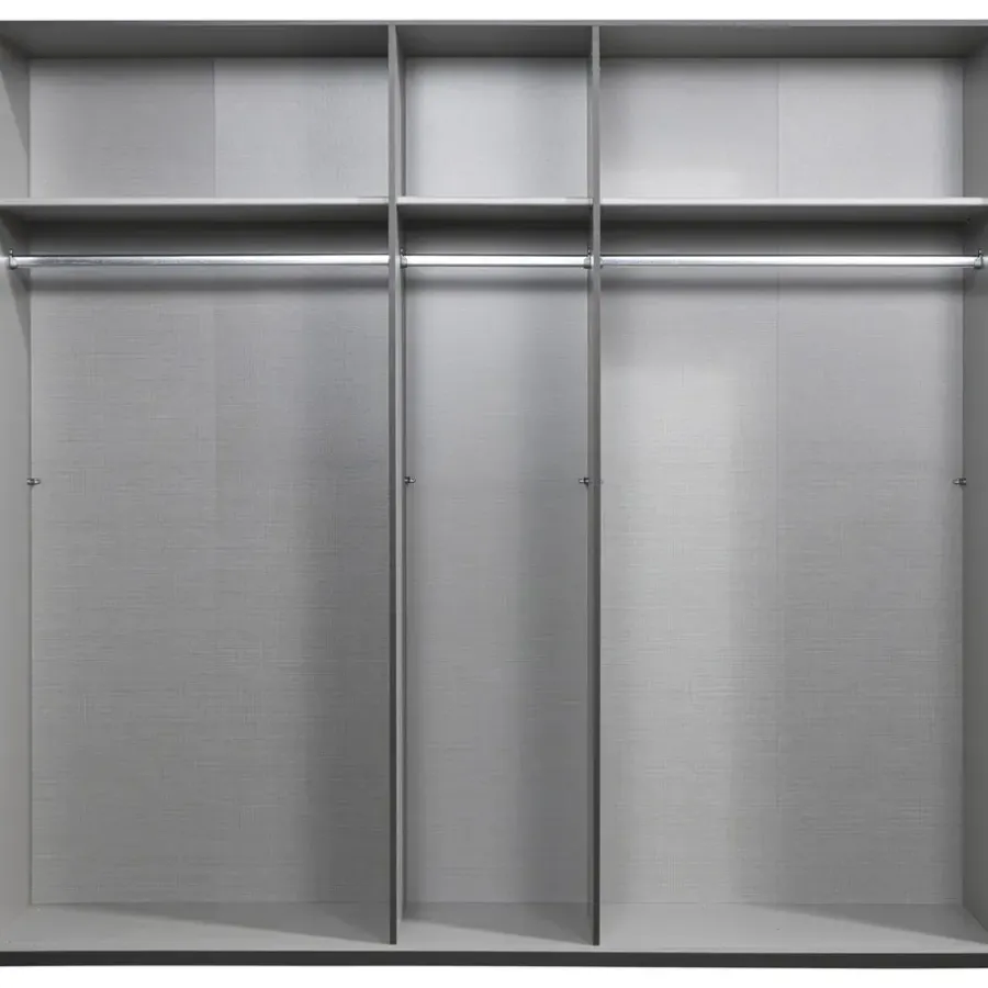 Leen Bakker Kledingkast Milaan 5-deurs - grafiet - 236x225x58 cm