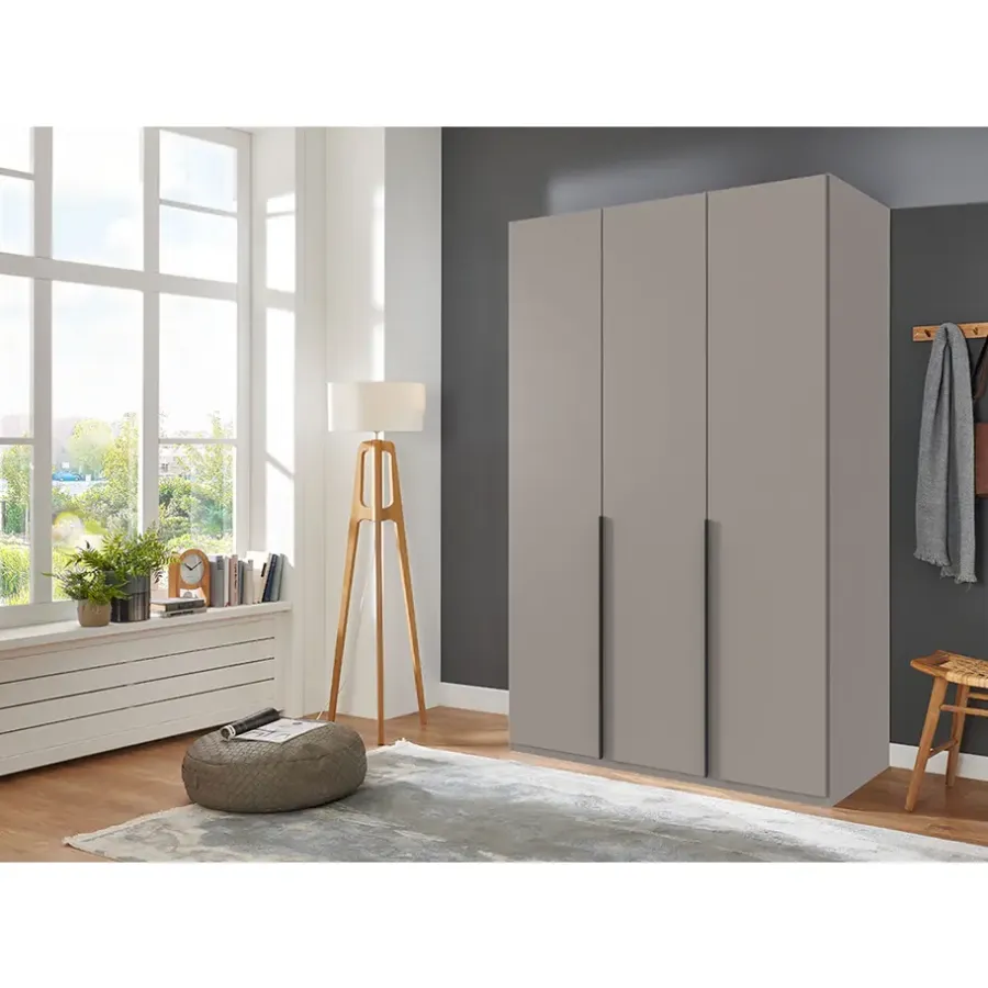 Leen Bakker Kledingkast Milaan 3-deurs - greige - 208x135x58 cm