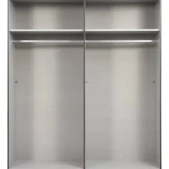 Kledingkasten|Kledingkasten-Leen Bakker Kledingkast Milaan 4-deurs- wit - 208x180x58 cm
