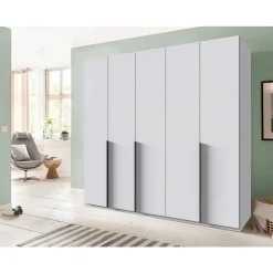 Leen Bakker Kledingkast Milaan 5-deurs - wit - 236x225x58 cm