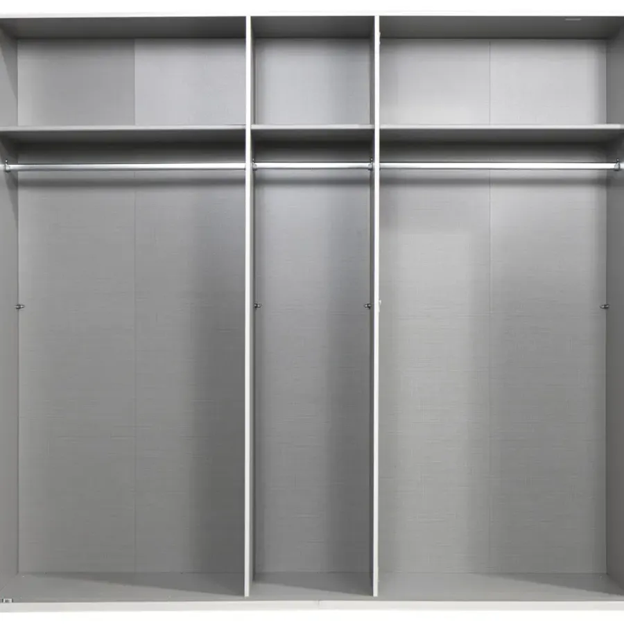 Leen Bakker Kledingkast Milaan 5-deurs - wit - 236x225x58 cm