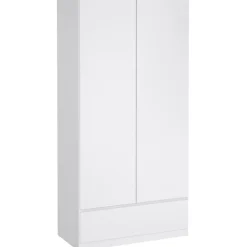 Leen Bakker Kledingkast Naia 2-deurs - hoogglans wit - 50x99x201 cm