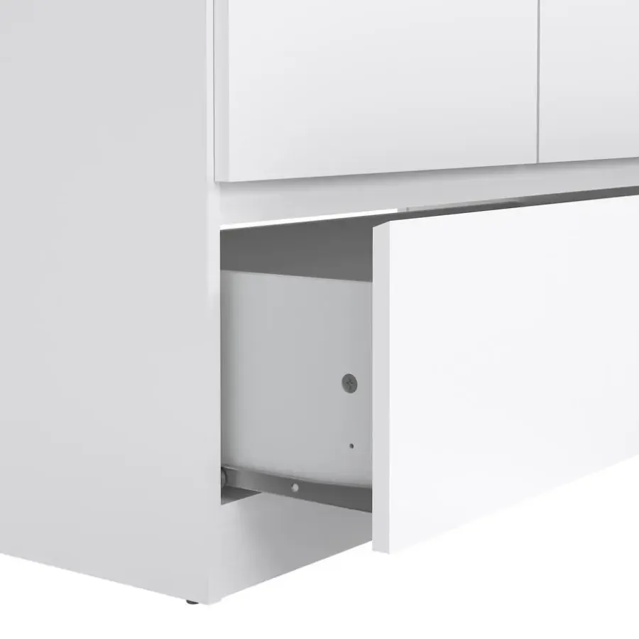 Leen Bakker Kledingkast Naia 2-deurs - hoogglans wit - 50x99x201 cm