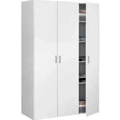Leen Bakker Kledingkast Space 3-deurs - wit - 175,4x115,8x49,5 cm