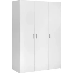 Leen Bakker Kledingkast Space 3-deurs - wit - 175,4x115,8x49,5 cm