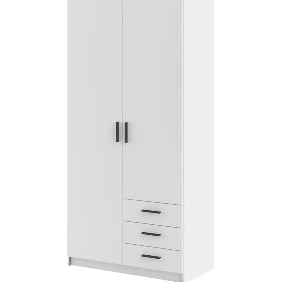 Kledingkasten|Kledingkasten-Leen Bakker Kledingkast Sprint 2-deurs - wit - 200x98,5x50 cm