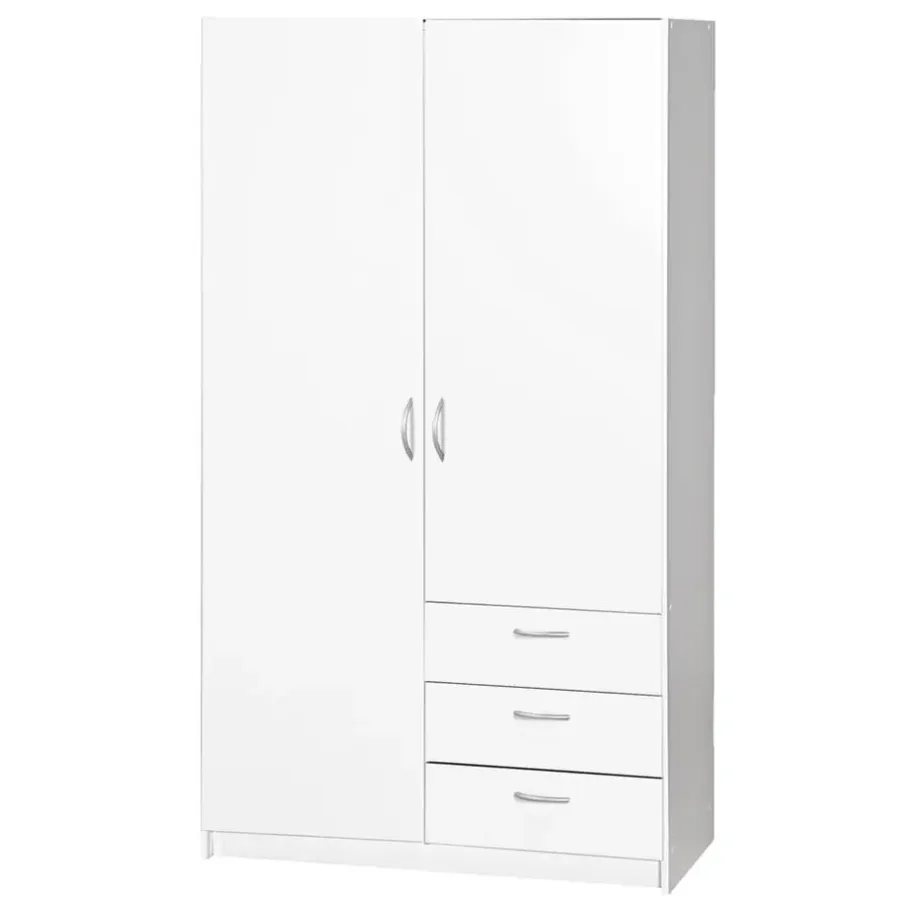 Kledingkasten|Kledingkasten-Leen Bakker Kledingkast Varia 2-deurs - wit - 175x97x50 cm