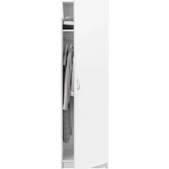 Leen Bakker Kledingkast Varia 1-deurs - wit - 175x49x50 cm