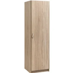 Leen Bakker Kledingkast Varia 1-deurs - licht eiken - 175x49x50 cm