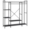 Emob Exclusive Kledingrek Marek - 160x40x171cm - zwart metaal
