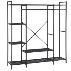 Emob Exclusive Kledingrek Marek - 160x40x171cm - zwart metaal