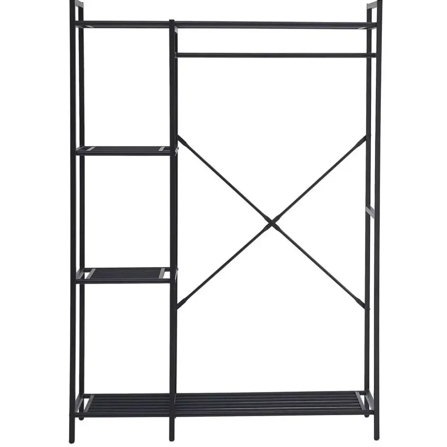 Kledingopbergers|Kledingrekken-Emob Exclusive Kledingrek Marek - 120x40x171cm - zwart metaal