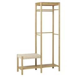 House Nordic Kledingrek Naturel Bamboe - 14x39x165cm - Ember